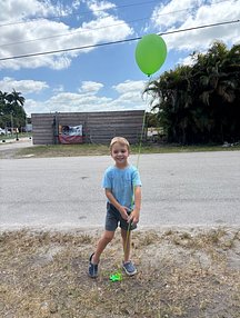 Boy with balloon