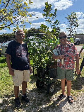 Customer and member with plants